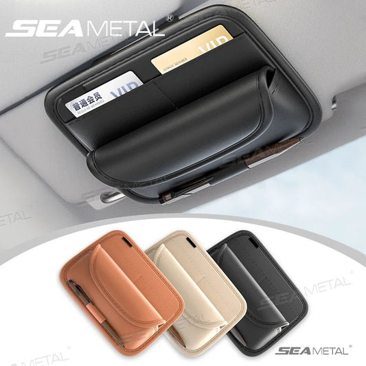 Luxury Sun Visor Glasses Holder