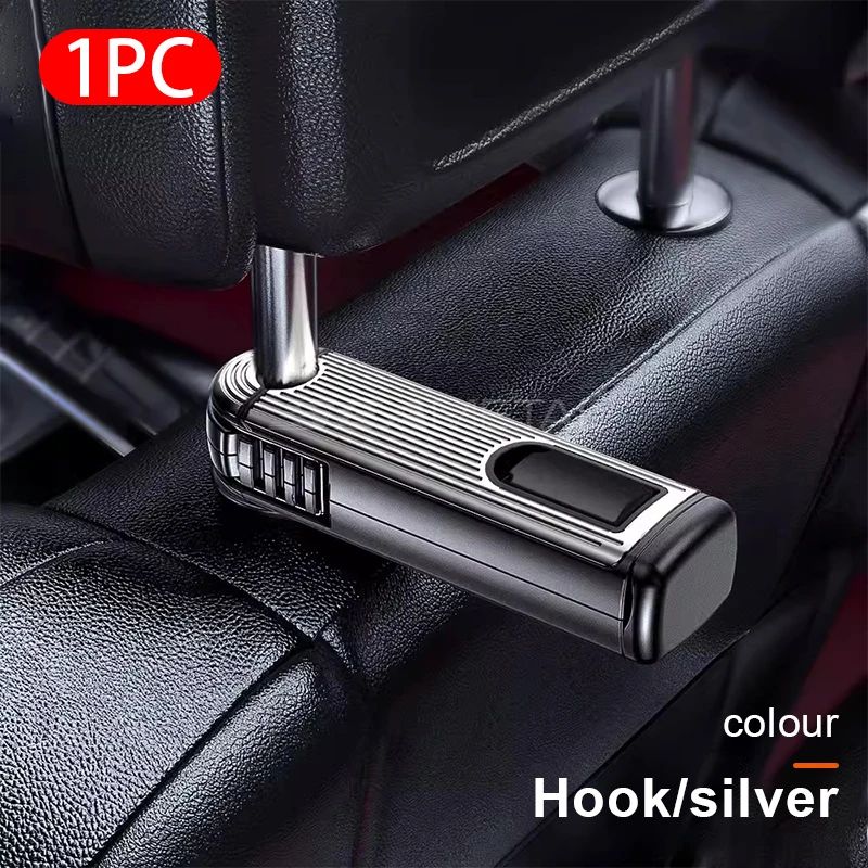 2-in-1 Car Seat Back Hook with Phone Holder