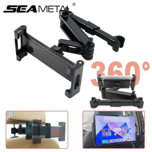 360° Rotating Car Headrest Tablet & Phone Holder