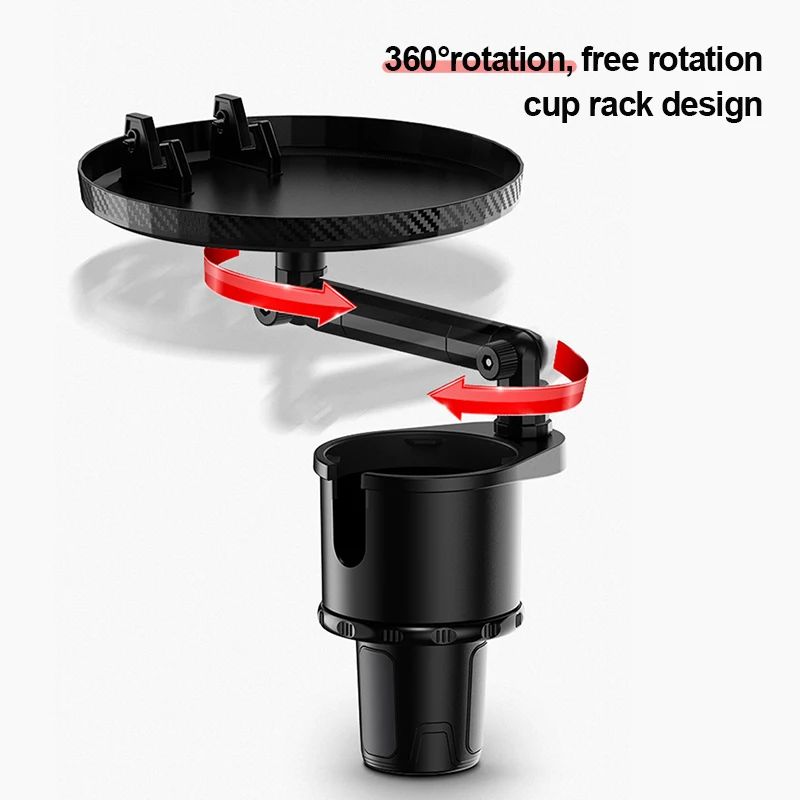 3-in-1 Car Cup Holder Extender with Tray