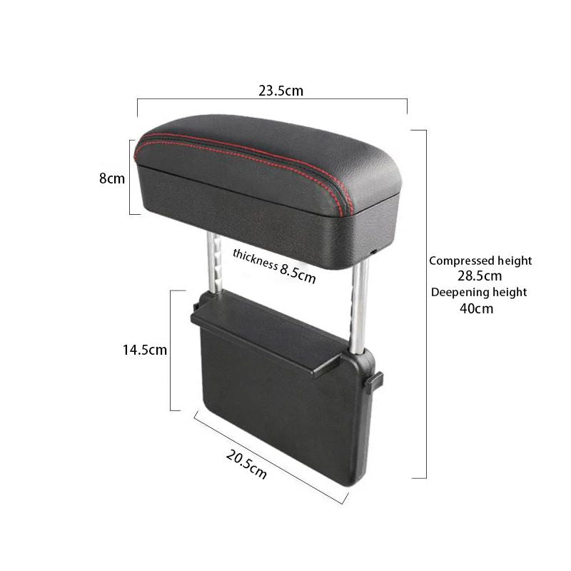 Adjustable Car Armrest Box with Elbow Support