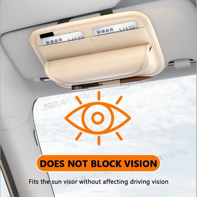 Luxury Sun Visor Glasses Holder