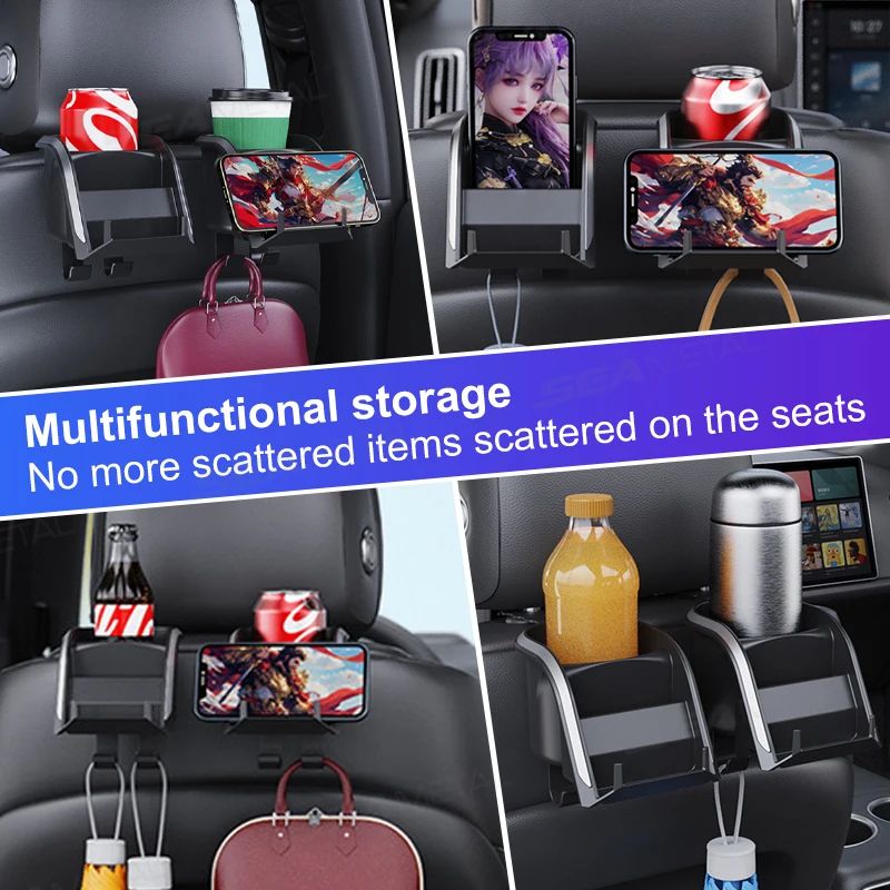 3-in-1 Car Headrest Cup Holder