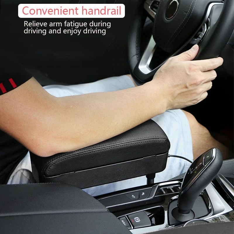 Adjustable Car Armrest Box with Elbow Support