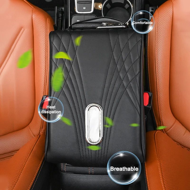Memory Foam Car Armrest Box Cover