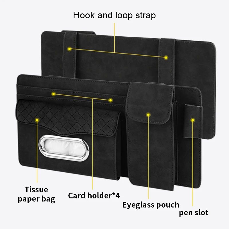 Premium Car Sun Visor Storage Bag