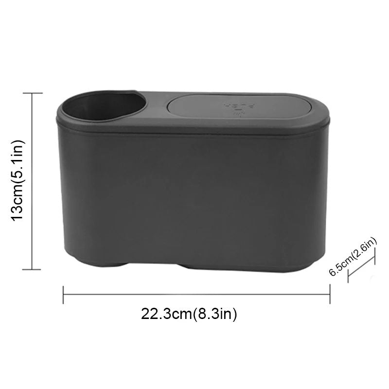 Car Rear Row Trash Can with Pressing Lid