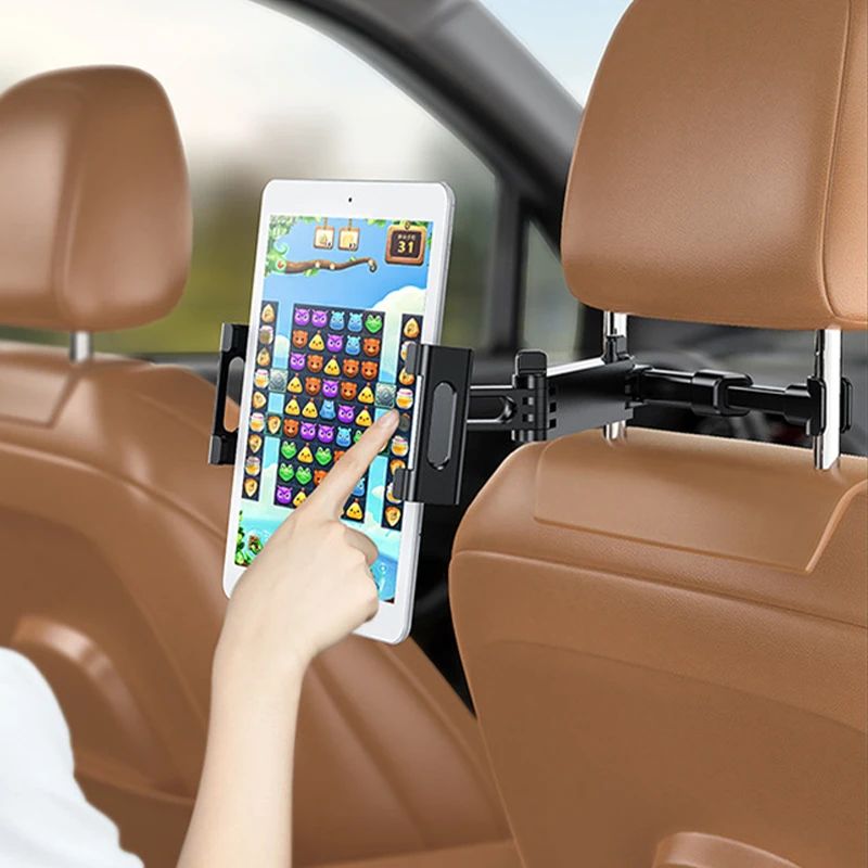 360° Rotating Car Headrest Tablet & Phone Holder