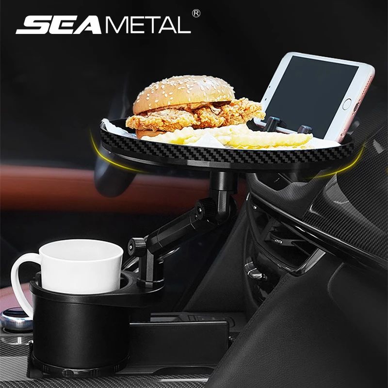 3-in-1 Car Cup Holder Extender with Tray