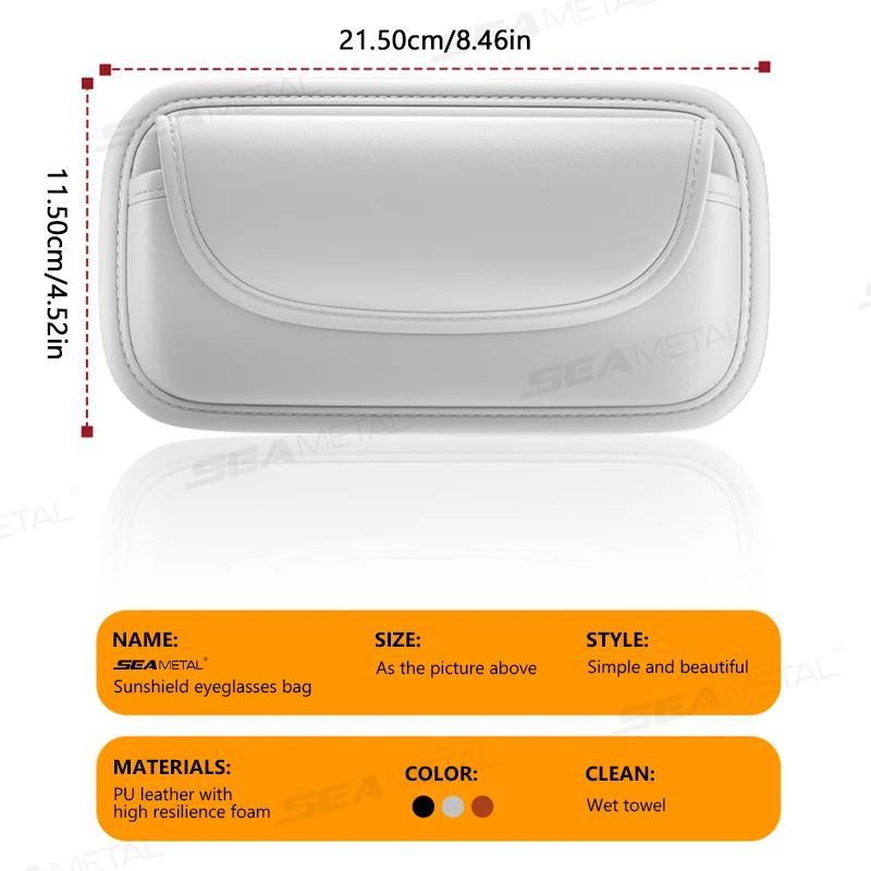 PU Leather Car Glasses Case