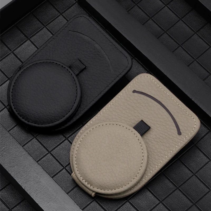 Genuine Leather Car Glasses Holder